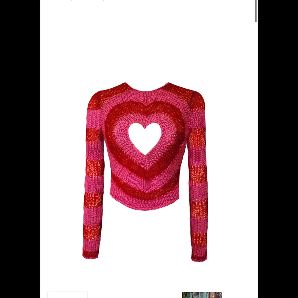 Lirika Matoshi Radiant Heart Knit Sweater.  size XS